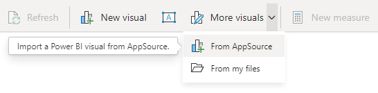 Установка из AppSource через ленту Power BI Desktop